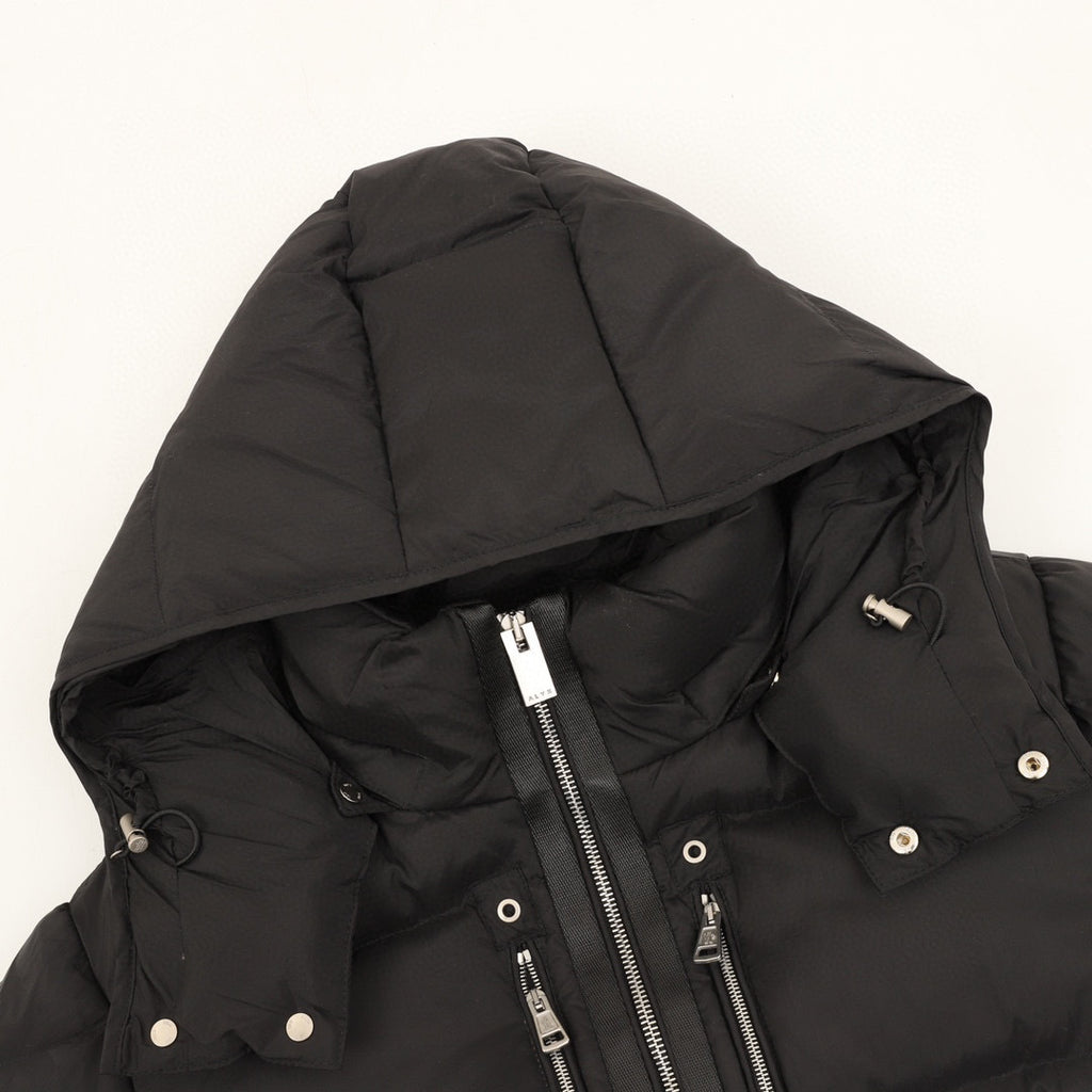 Moncler Hooded Zip-Up Graphic Down Jacket - White - view 3