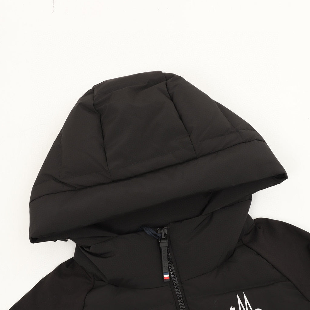 Moncler Hooded Zip-Up Graphic Down Jacket - view 3