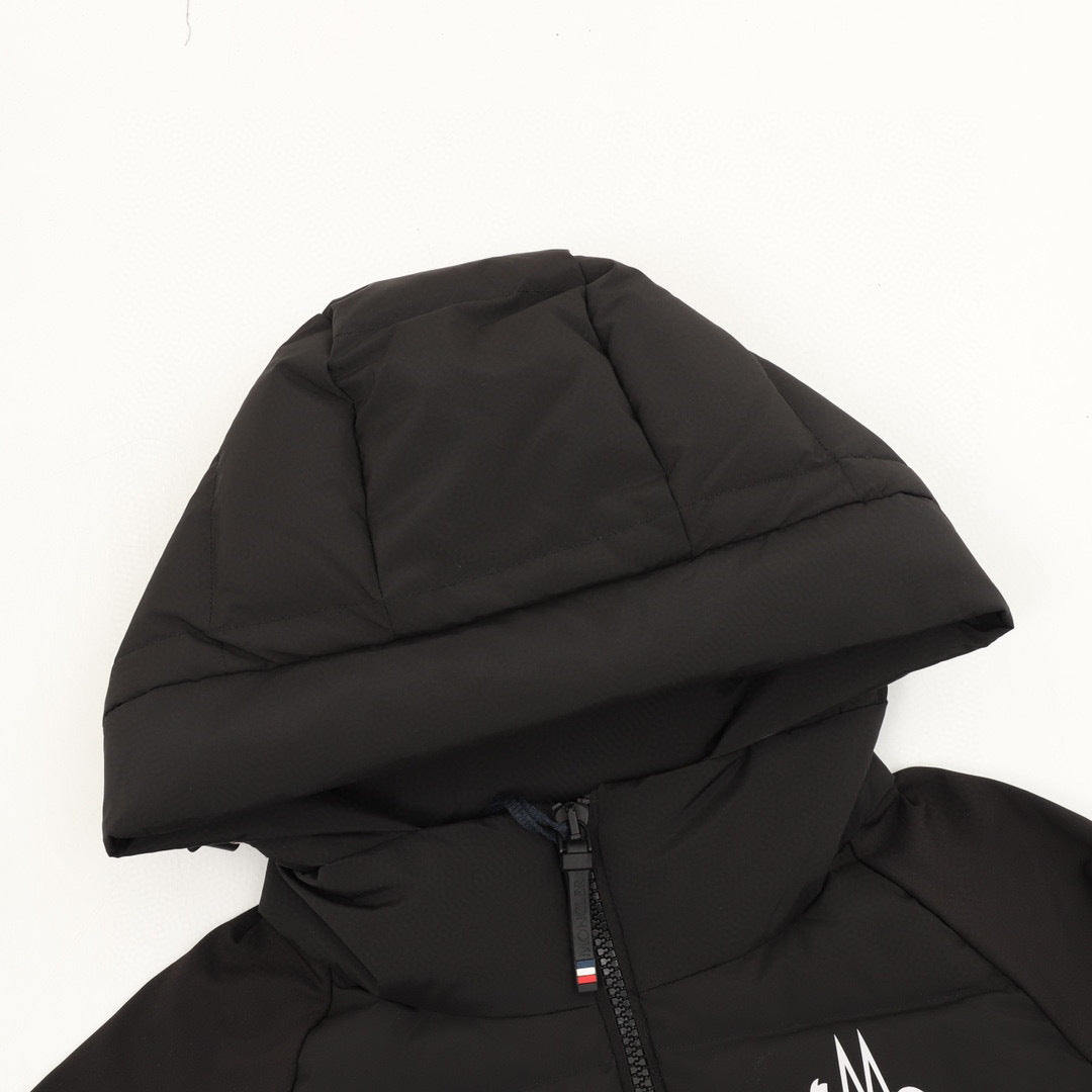 Moncler Hooded Zip-Up Graphic Down Jacket - view 3
