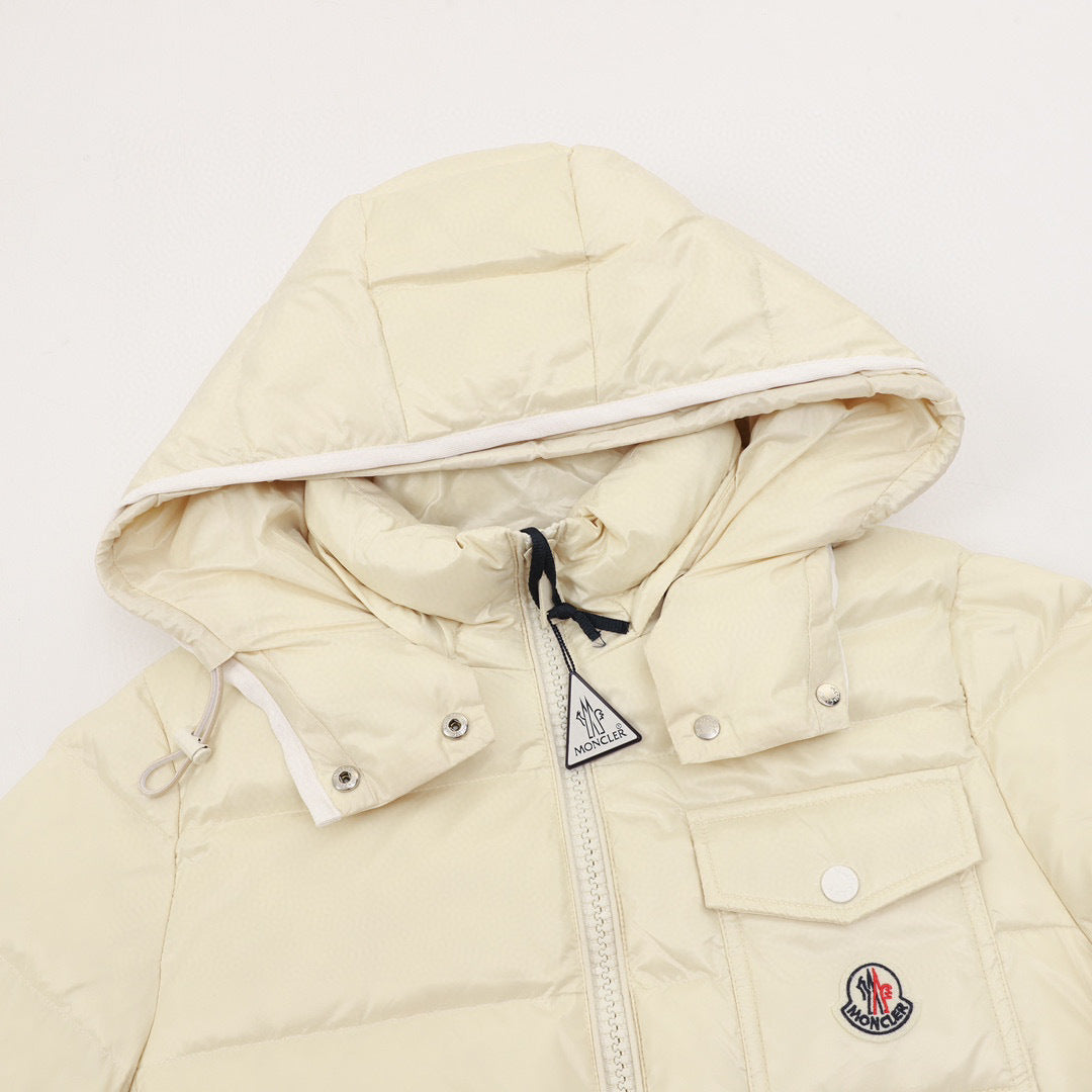 Moncler Women's Hooded Zip-Up Logo Down Jacket - view 3