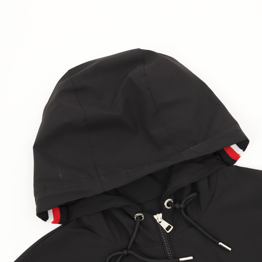 Moncler Hooded Zip-Up Lightweight Jacket - Black - view 3