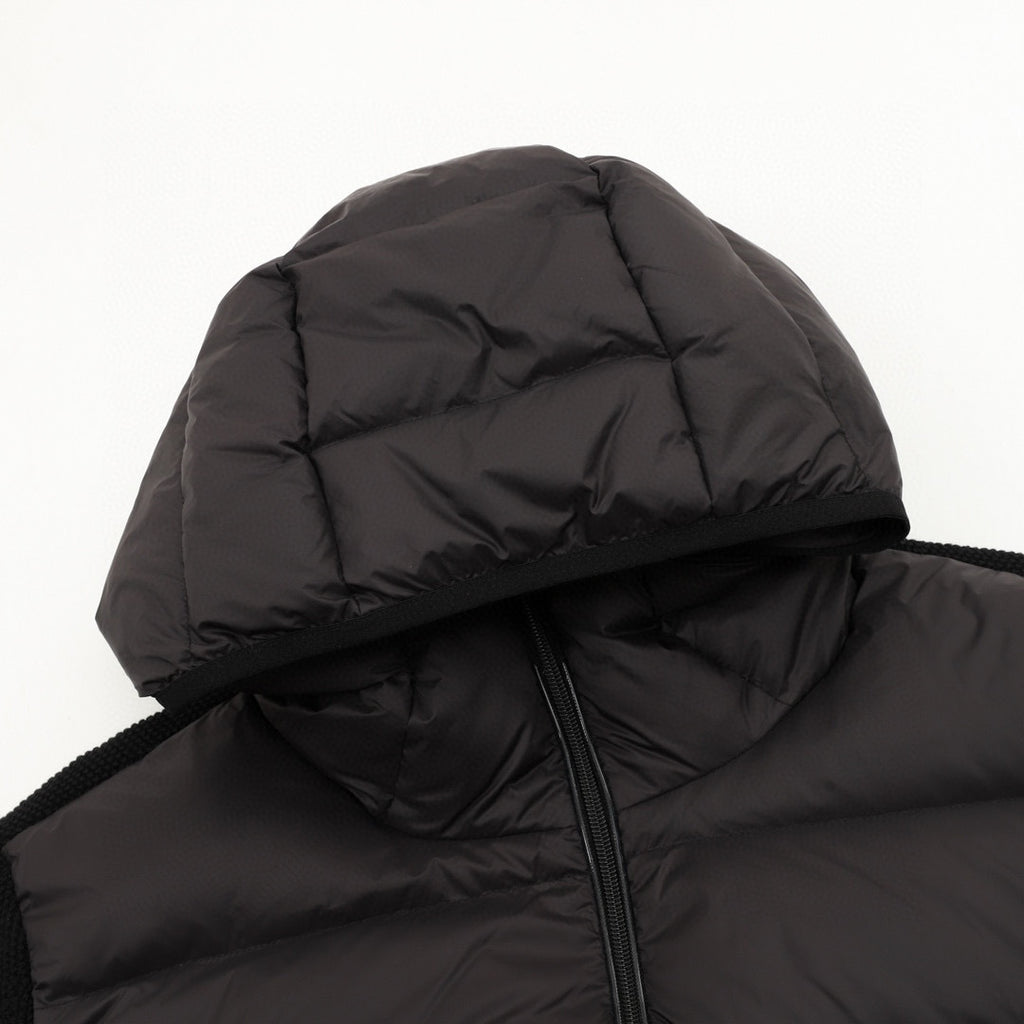 Moncler Hooded Embroidered Logo Down Jacket - view 3