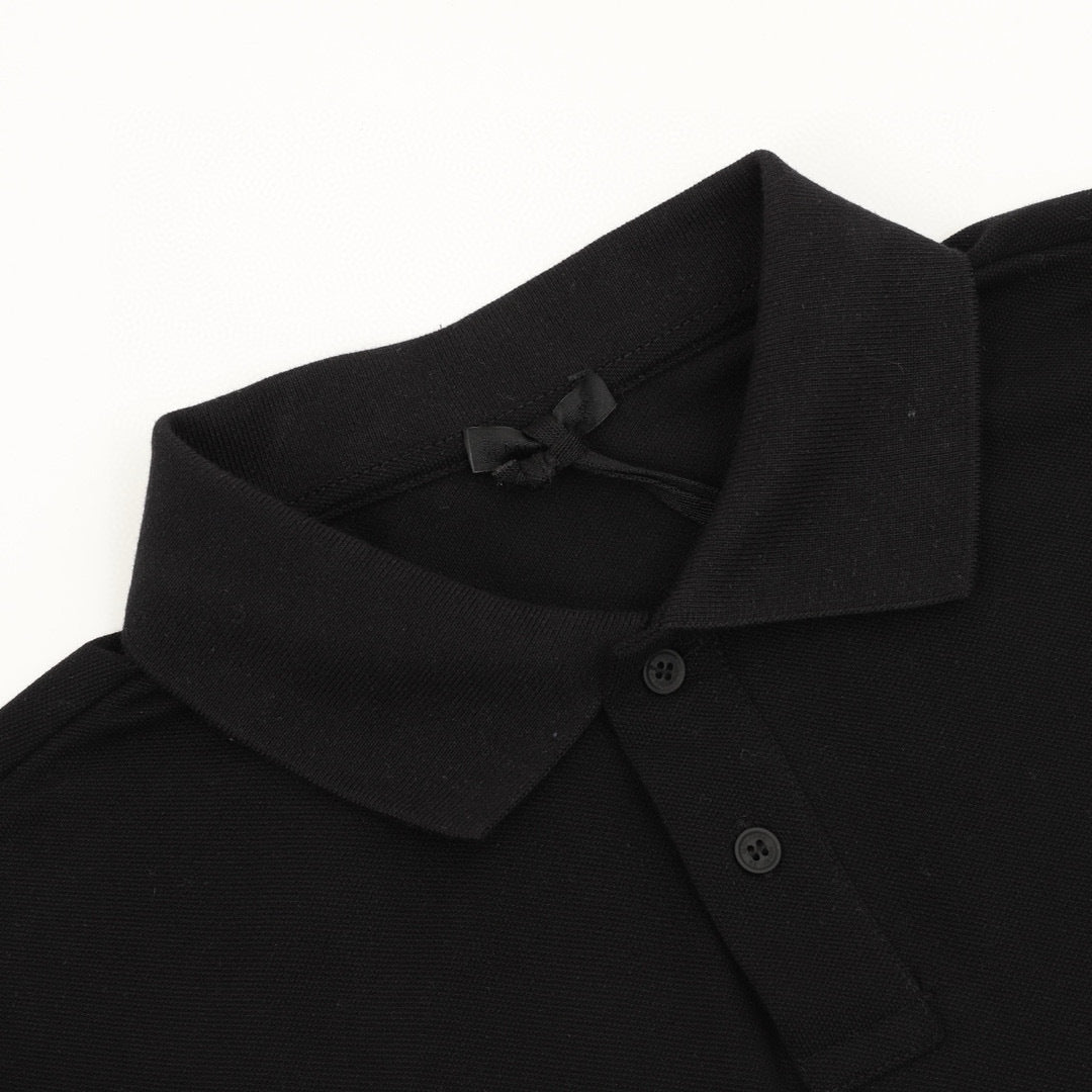 Moncler Embroidered Polo Shirt - Black - view 3