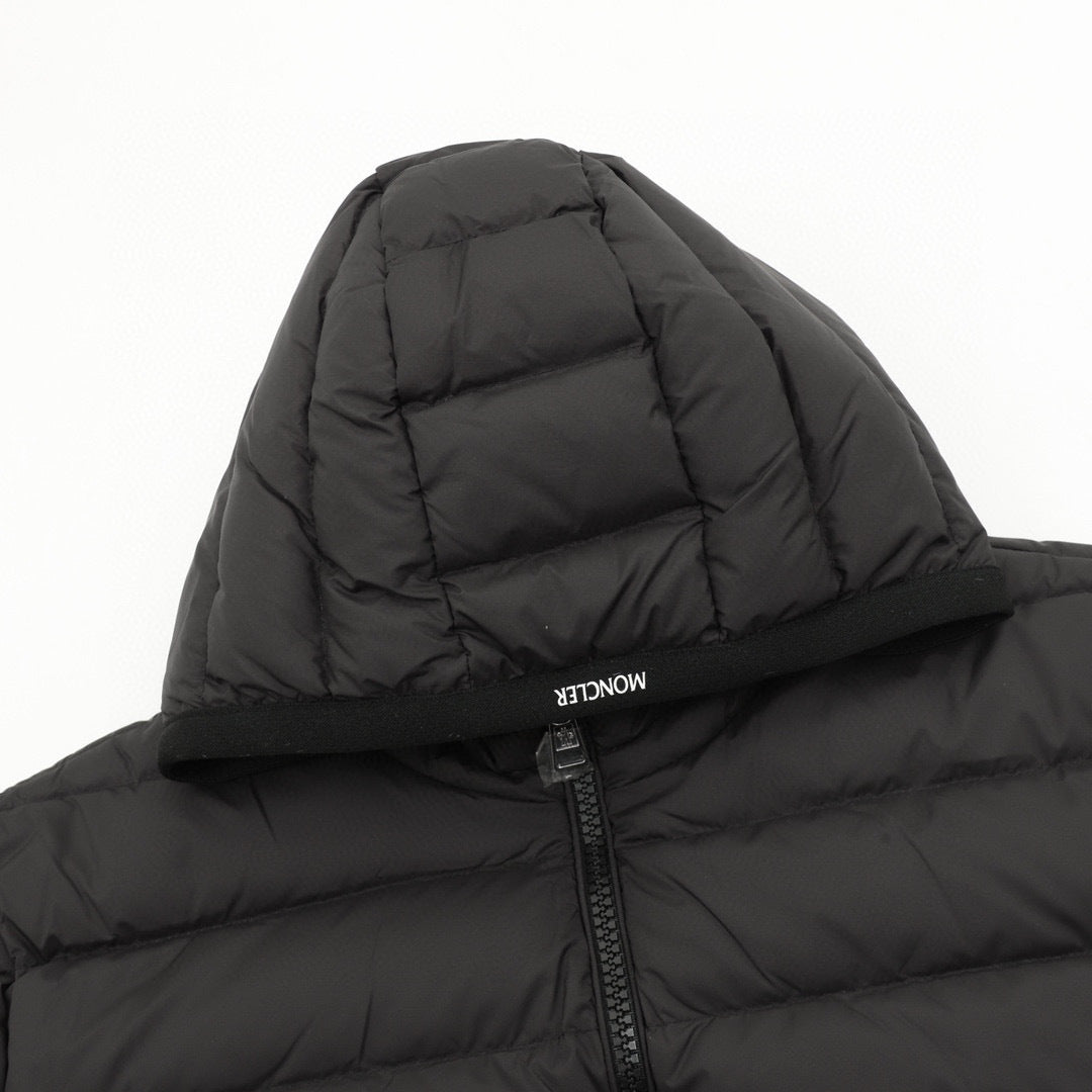 Moncler Hooded Zip-Up Logo Down Jacket - view 3