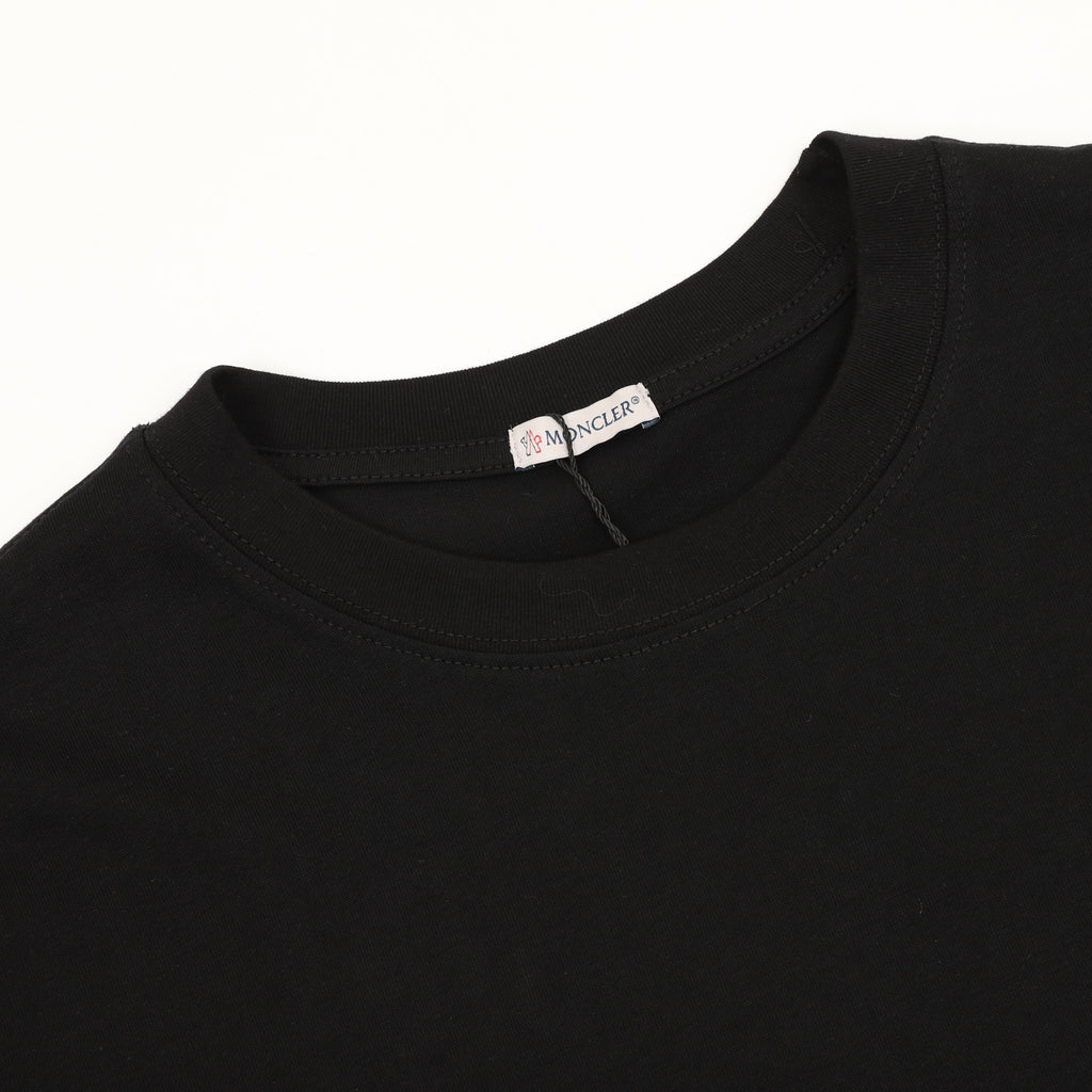 Moncler Embroidered Logo T-Shirt - Black - view 3