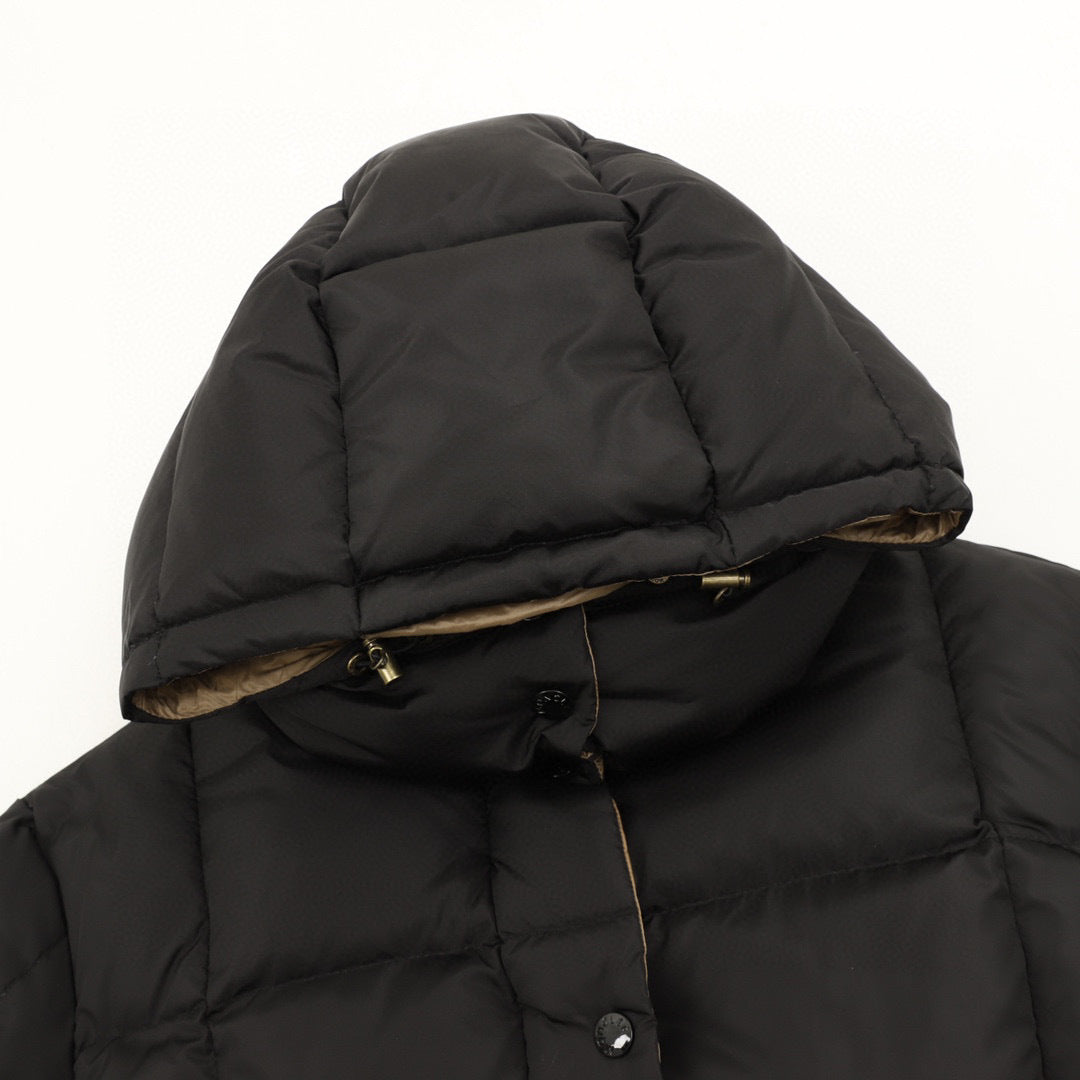 Moncler Women's Hooded Zip-Up Down Jacket - Black - view 3