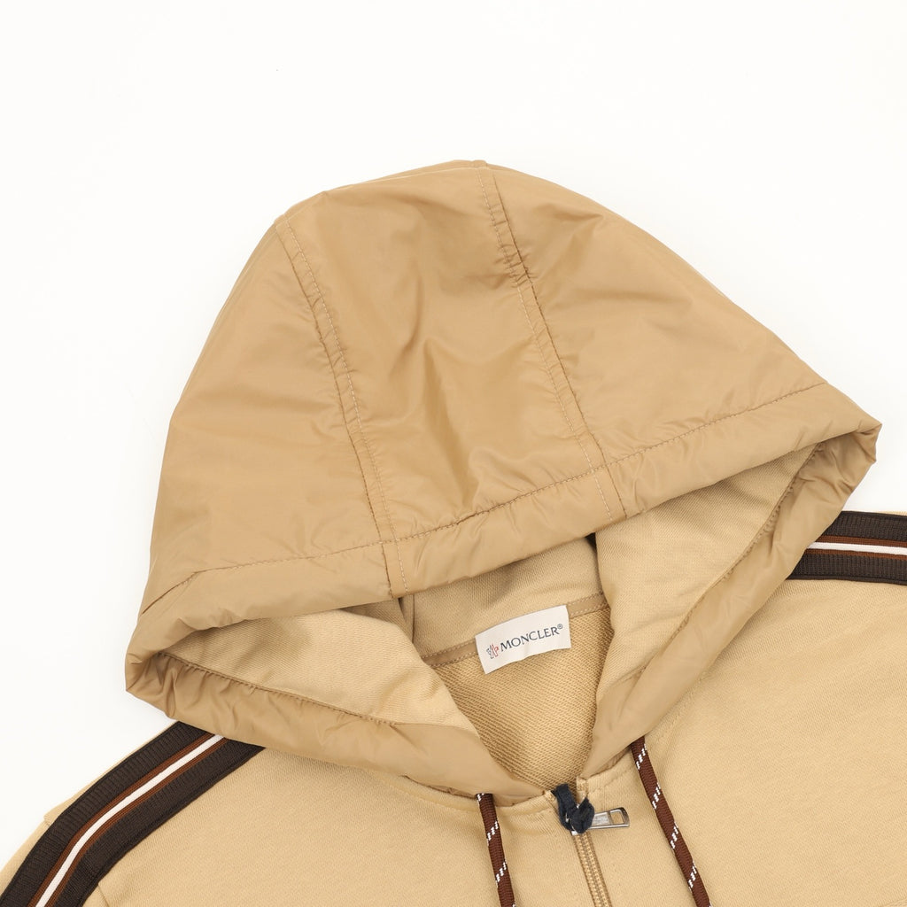 Moncler Hooded Zip-Up Embroidered Sweater - view 3