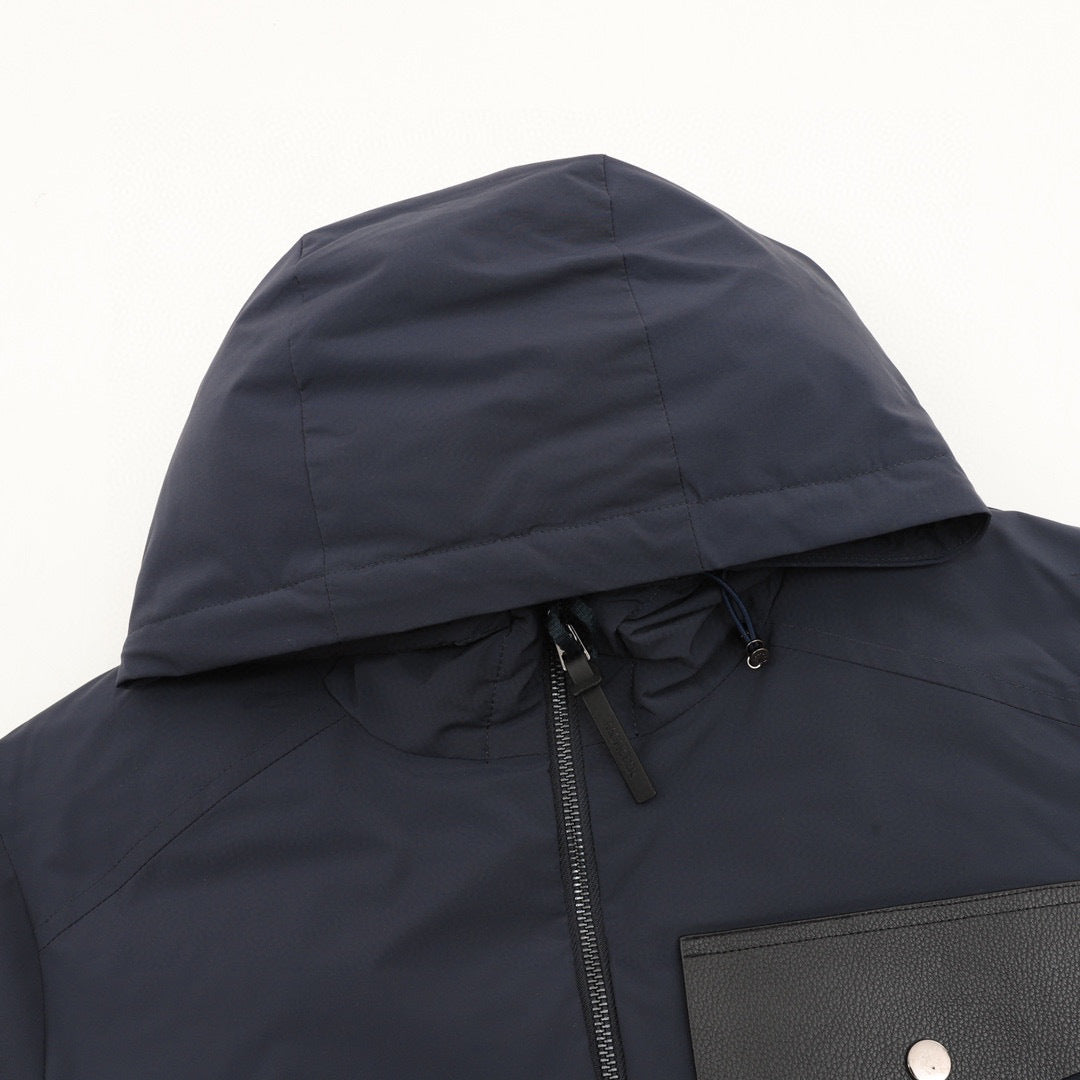 Moncler Hooded Zip-Up Logo Down Jacket - view 3
