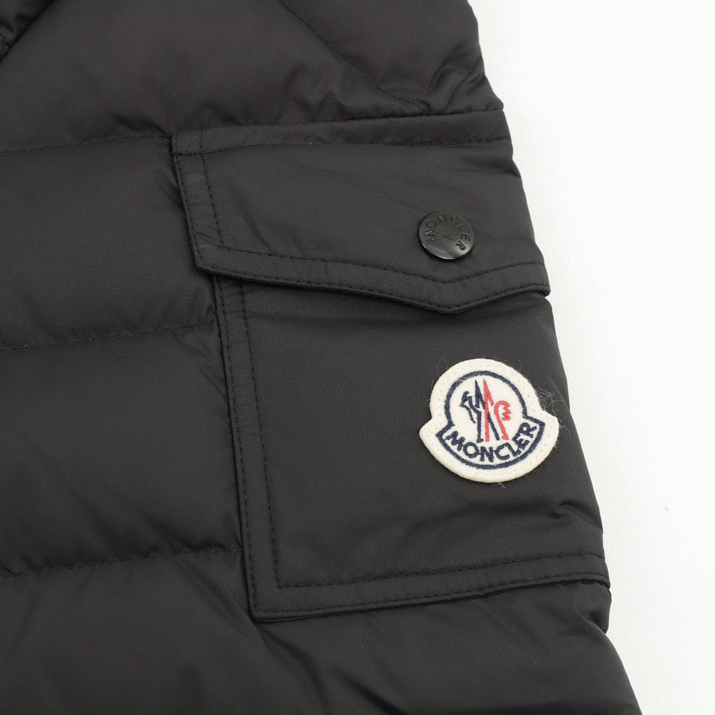 Moncler Hooded Zip-Up Logo Down Jacket - view 4