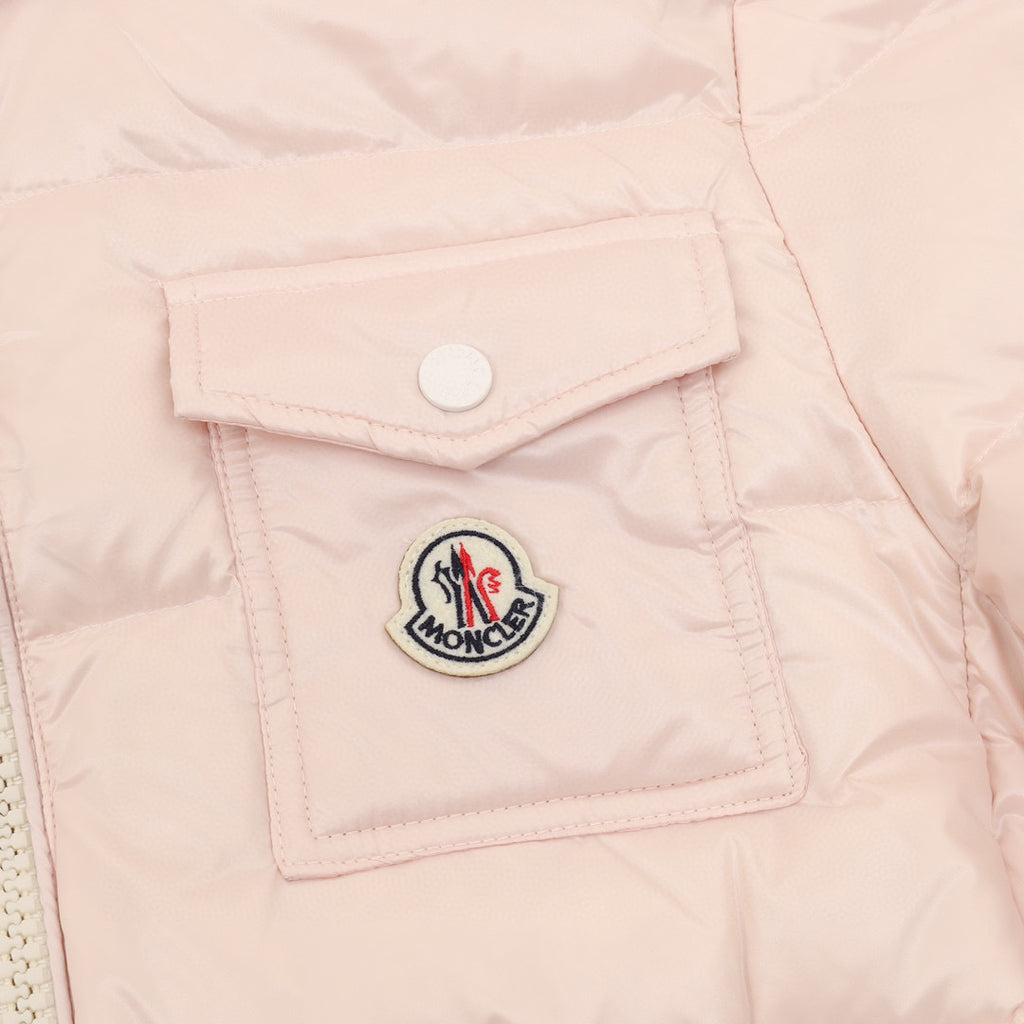 Moncler Women's Hooded Zip-Up Logo Down Jacket - view 4