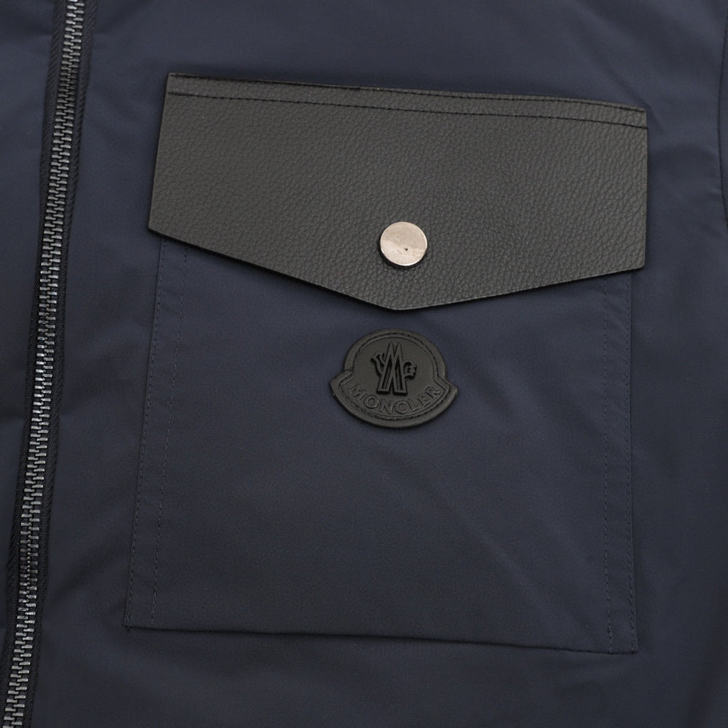 Moncler Hooded Zip-Up Logo Down Jacket - view 4