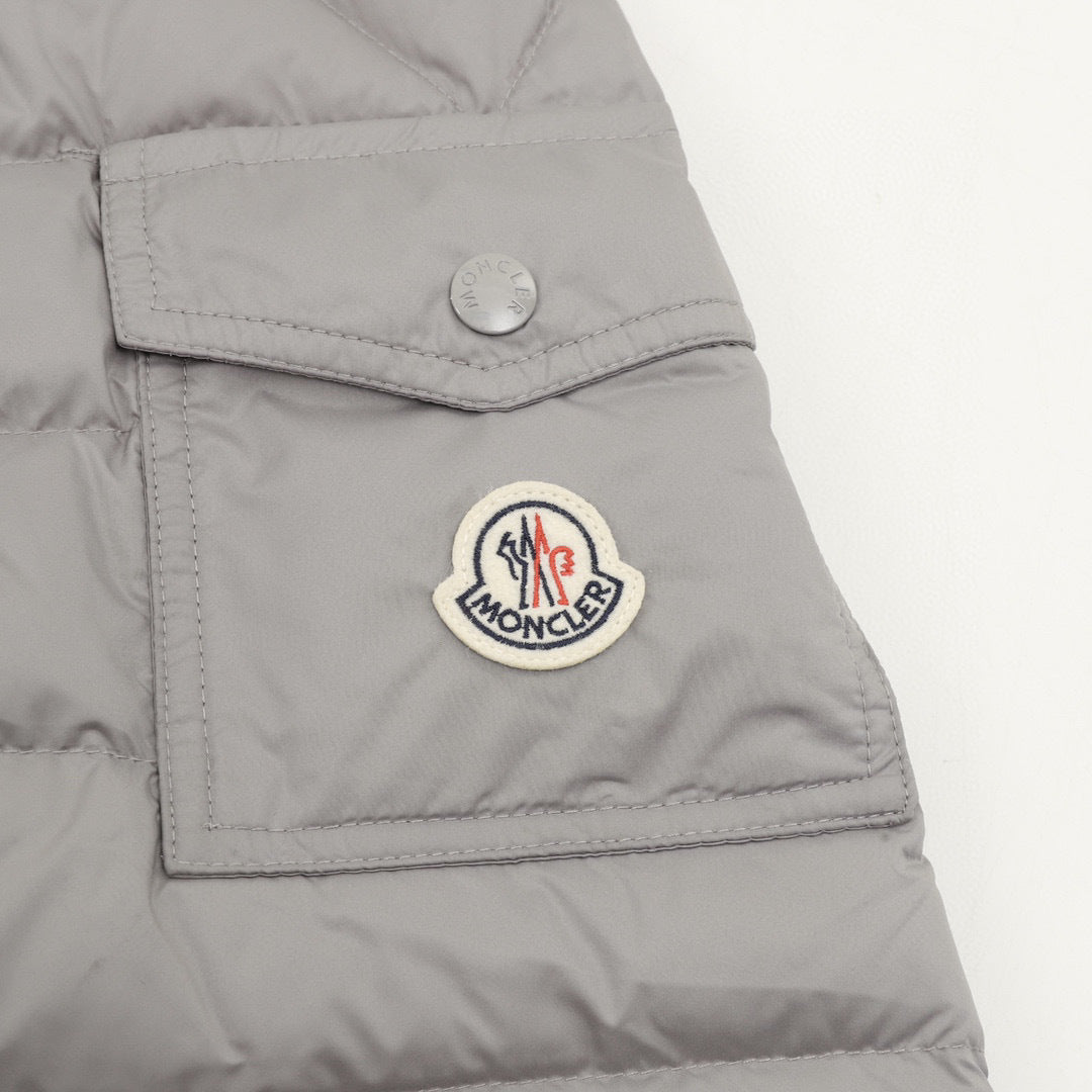 Moncler Hooded Zip-Up Logo Down Jacket - view 4