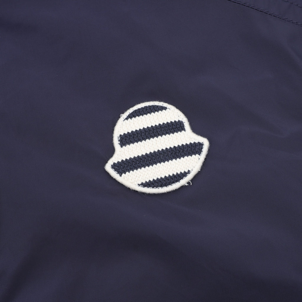 Moncler Men's Hooded Embroidered Lightweight Jacket - Navy - view 4