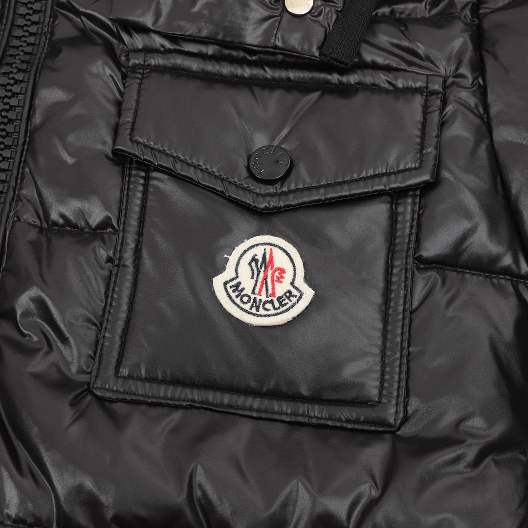 Moncler Women's Hooded Zip-Up Logo Down Jacket - view 4