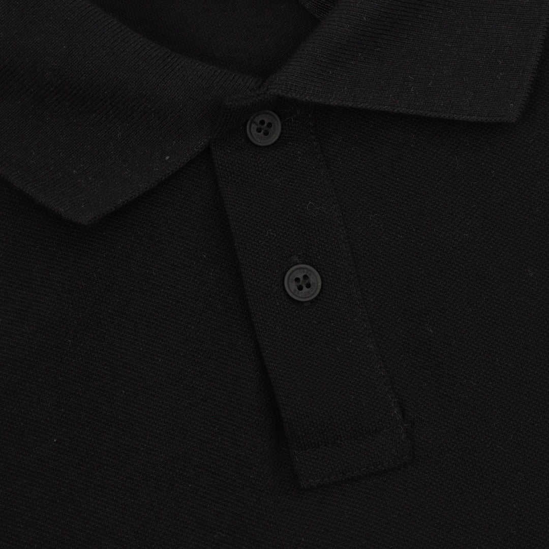 Moncler Embroidered Polo Shirt - Black - view 4