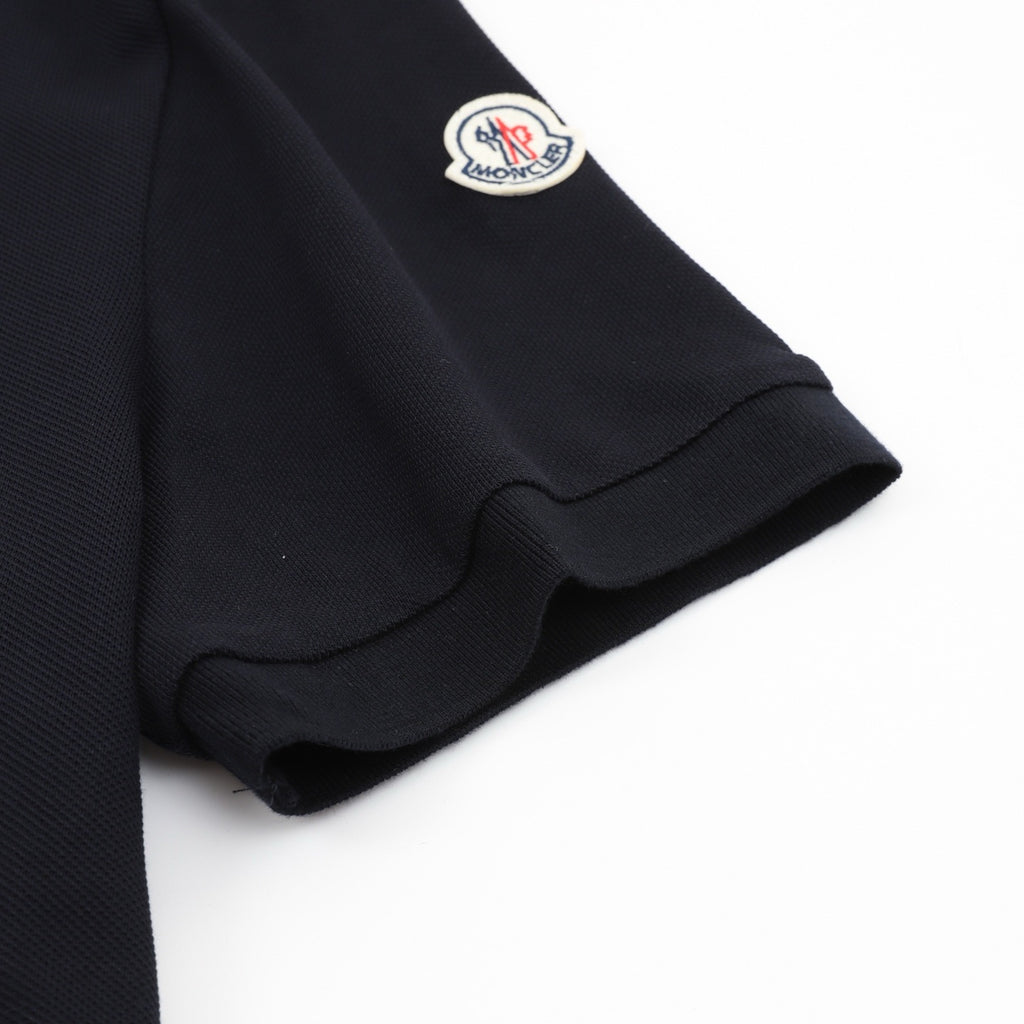 Moncler Zip-Up Embroidered Logo Polo Shirt - view 4