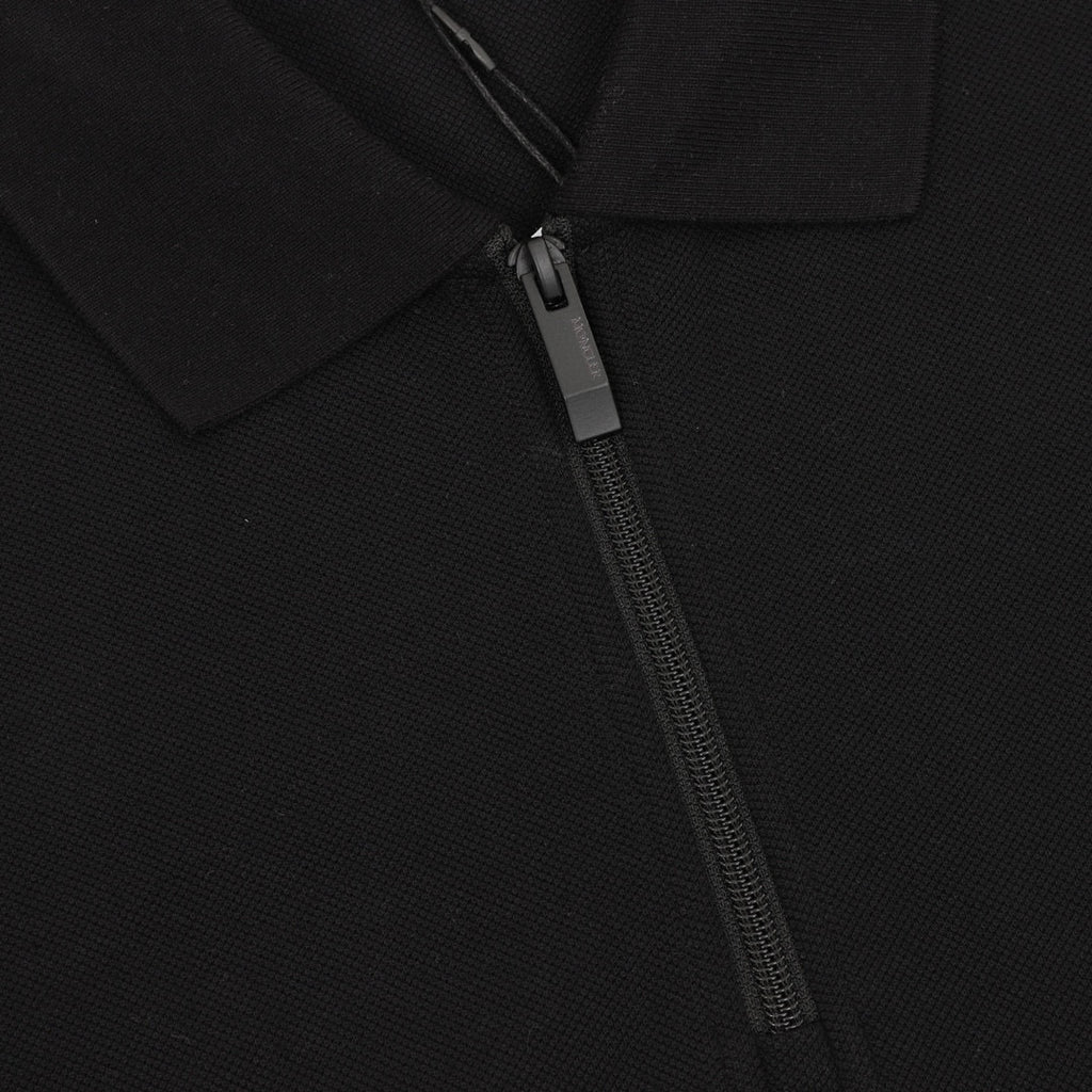 Moncler Zip-Up Logo Lightweight Polo Shirt - view 4