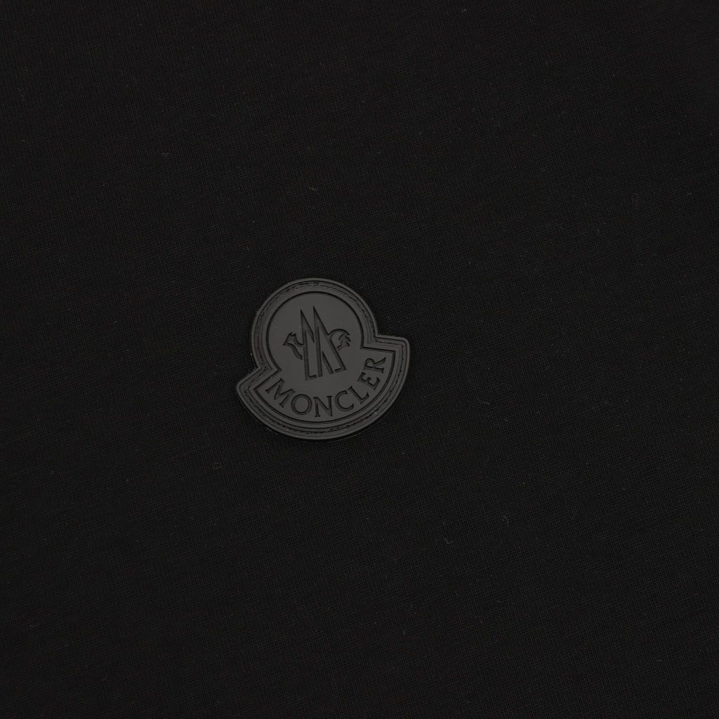 Moncler Embroidered Logo T-Shirt - Black - view 4