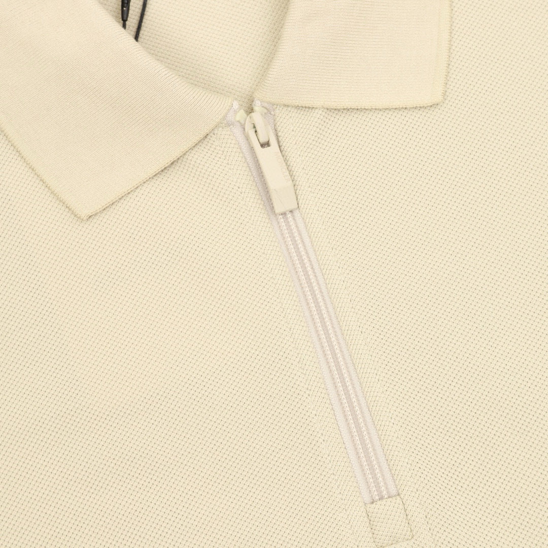 Moncler Zip-Up Logo Lightweight Polo Shirt - view 4