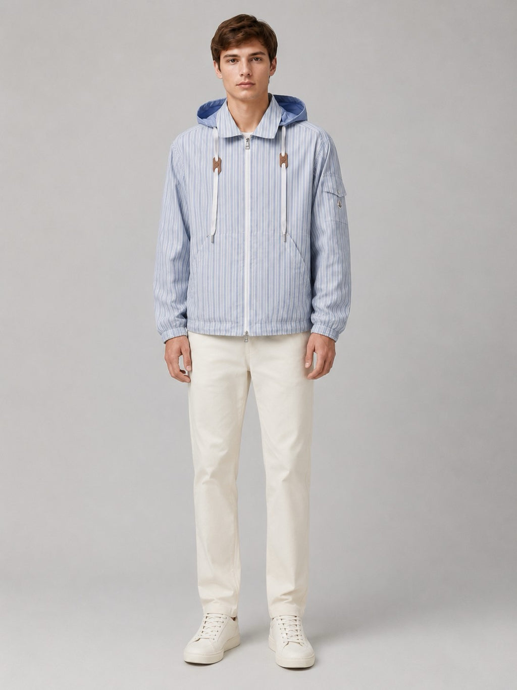 Moncler Hooded Zip-Up Graphic Shirt - view 4