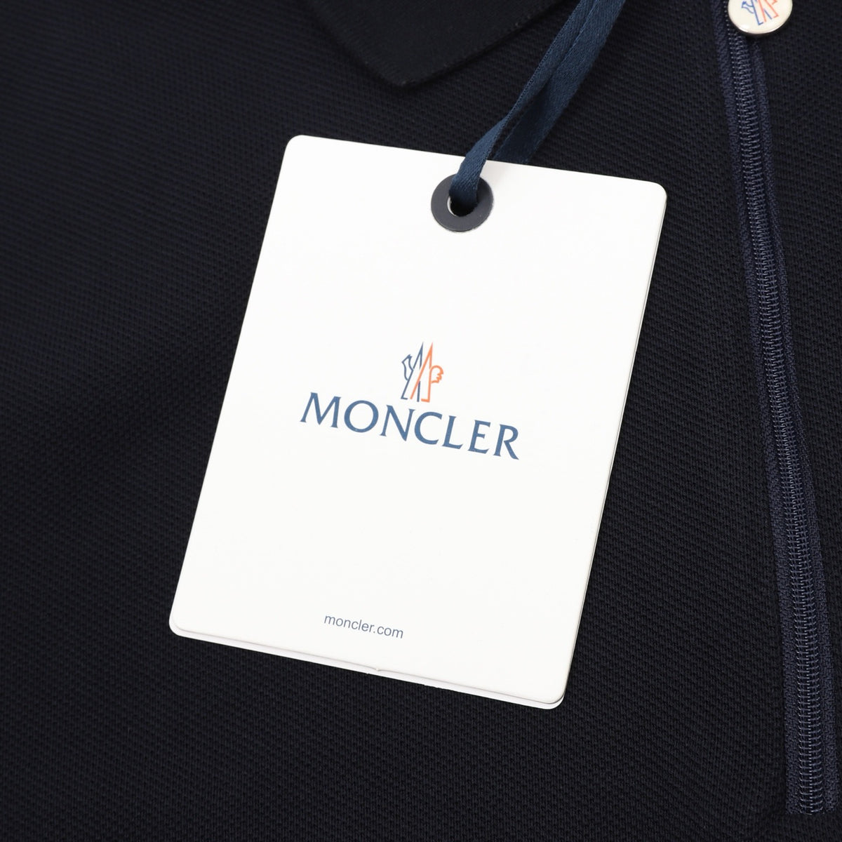 Moncler Zip-Up Embroidered Logo Polo Shirt - view 5