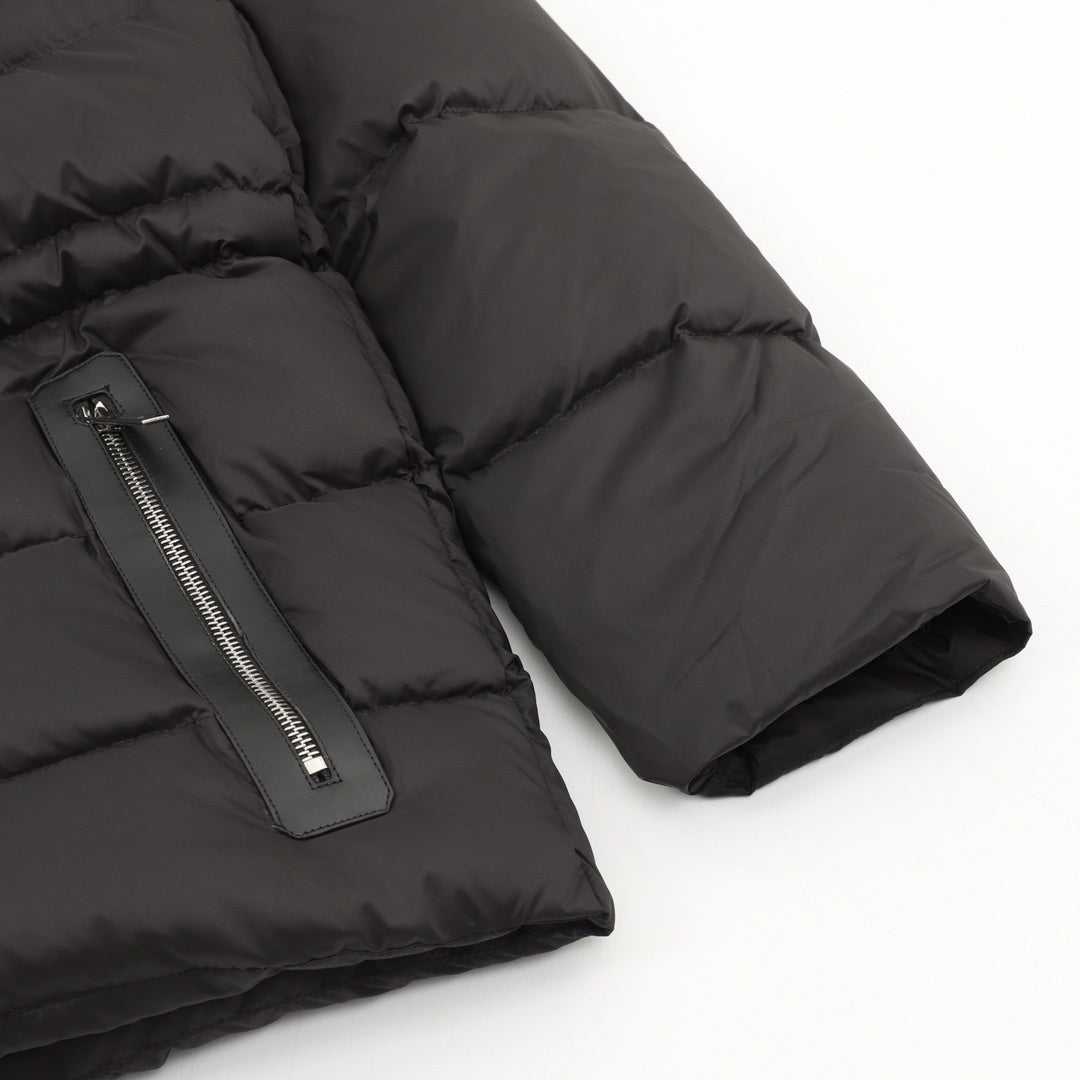 Moncler Hooded Zip-Up Graphic Down Jacket - view 5