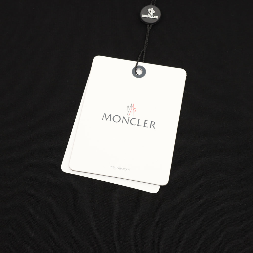 Moncler Embroidered Logo T-Shirt - Black - view 5