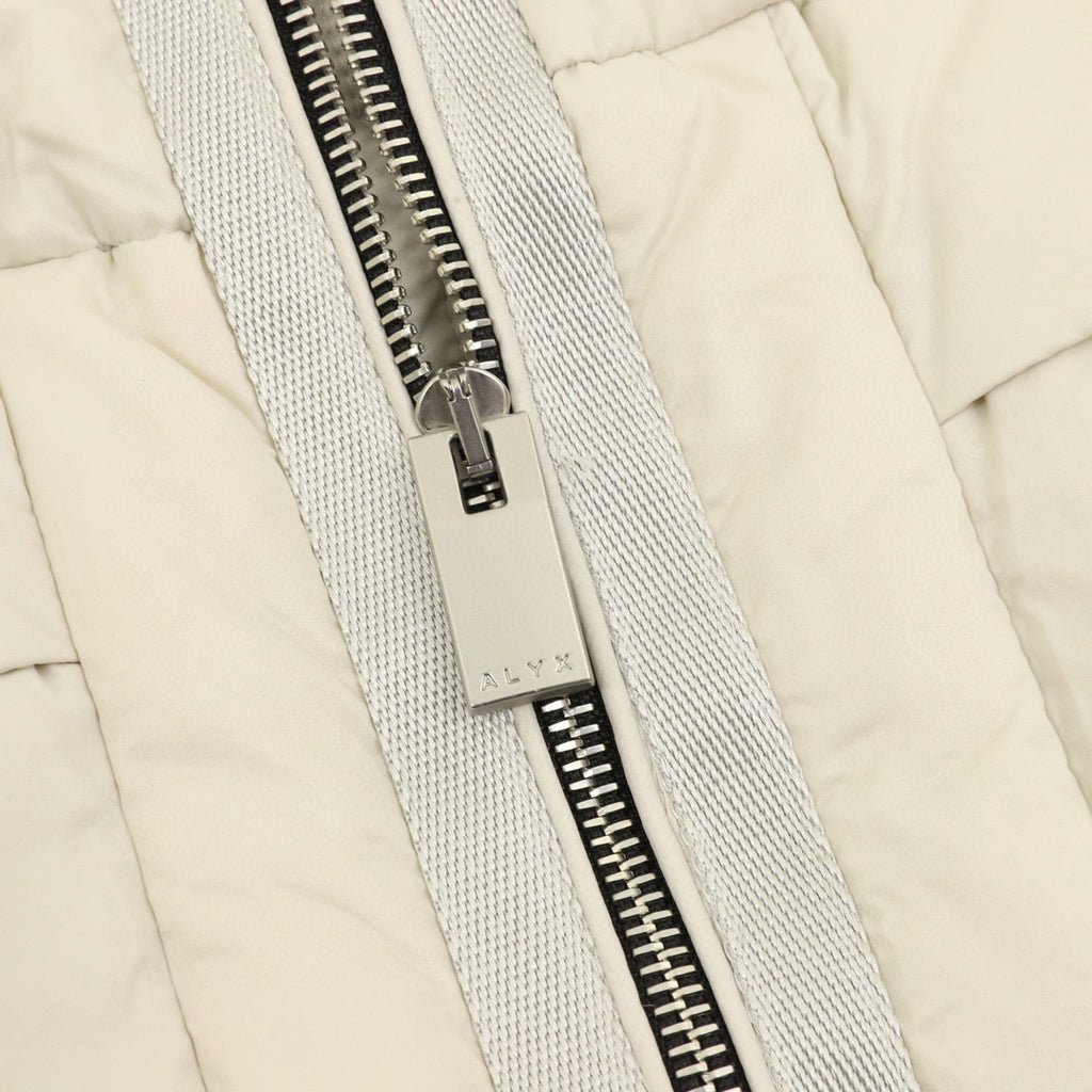 Moncler Hooded Zip-Up Graphic Down Jacket - White - view 6