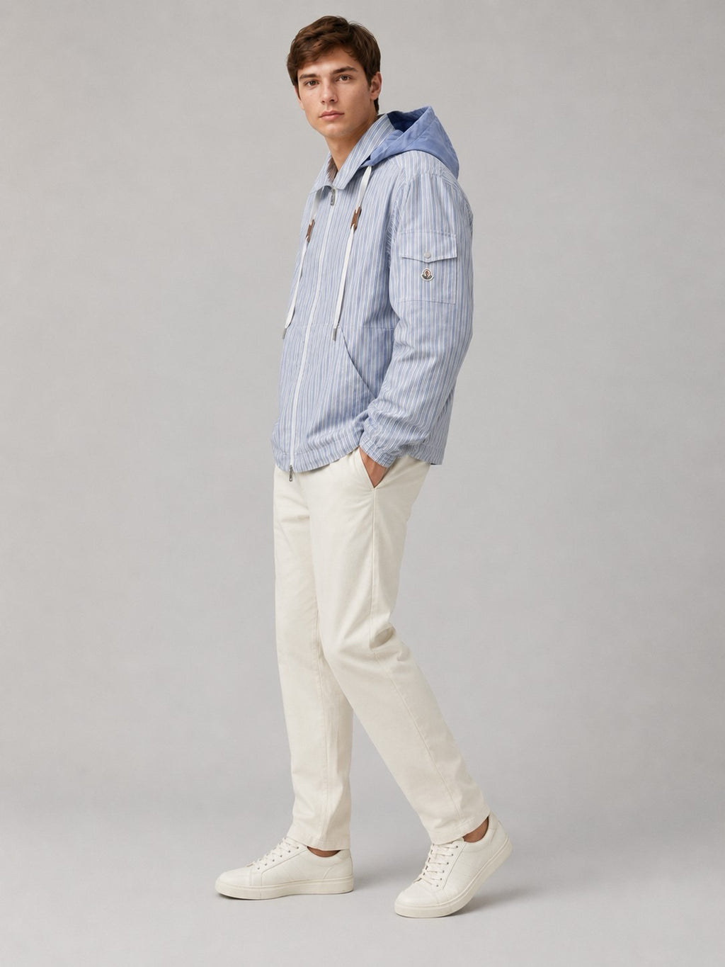 Moncler Hooded Zip-Up Graphic Shirt - view 7