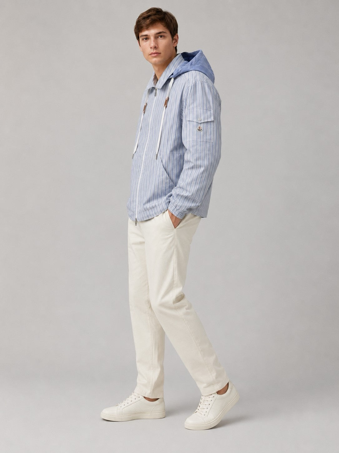 Moncler Hooded Zip-Up Graphic Shirt - view 7