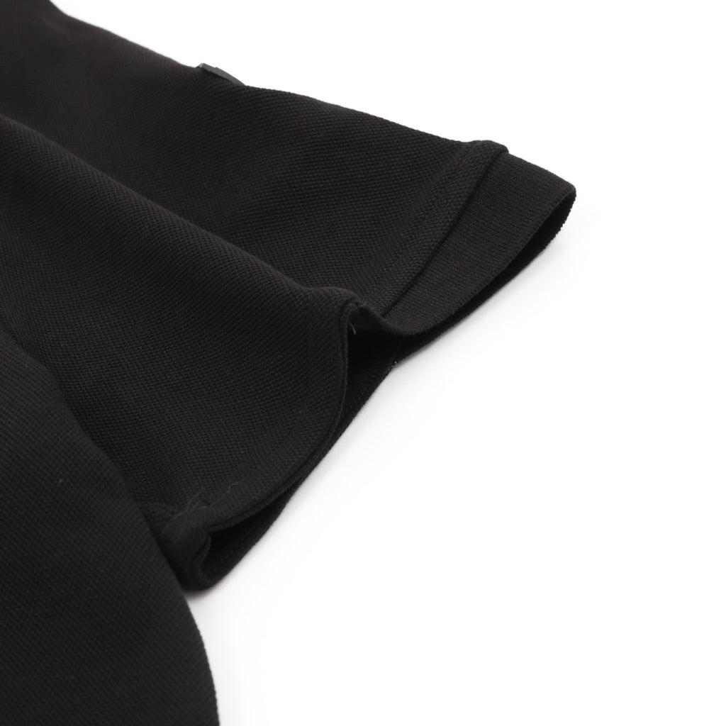 Moncler Zip-Up Embroidered Polo Shirt - Black - view 8