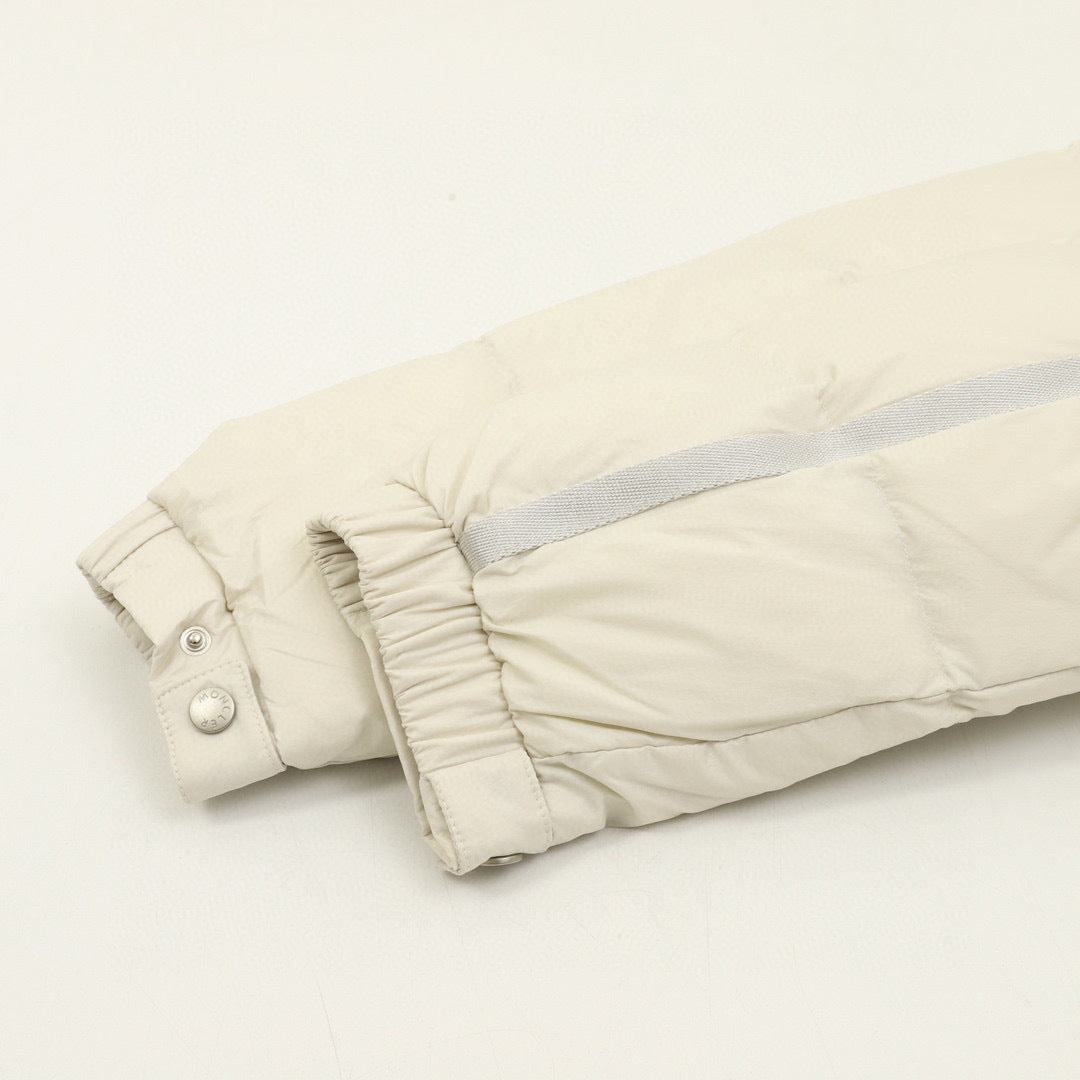 Moncler Hooded Zip-Up Graphic Down Jacket - White - view 8