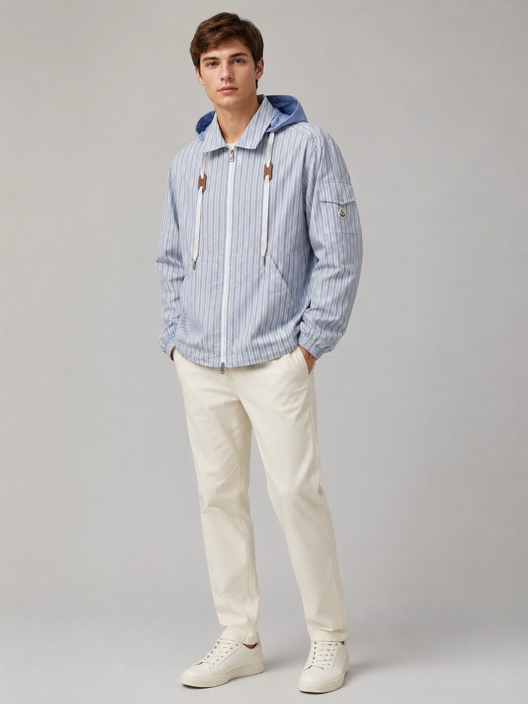 Moncler Hooded Zip-Up Graphic Shirt - view 9