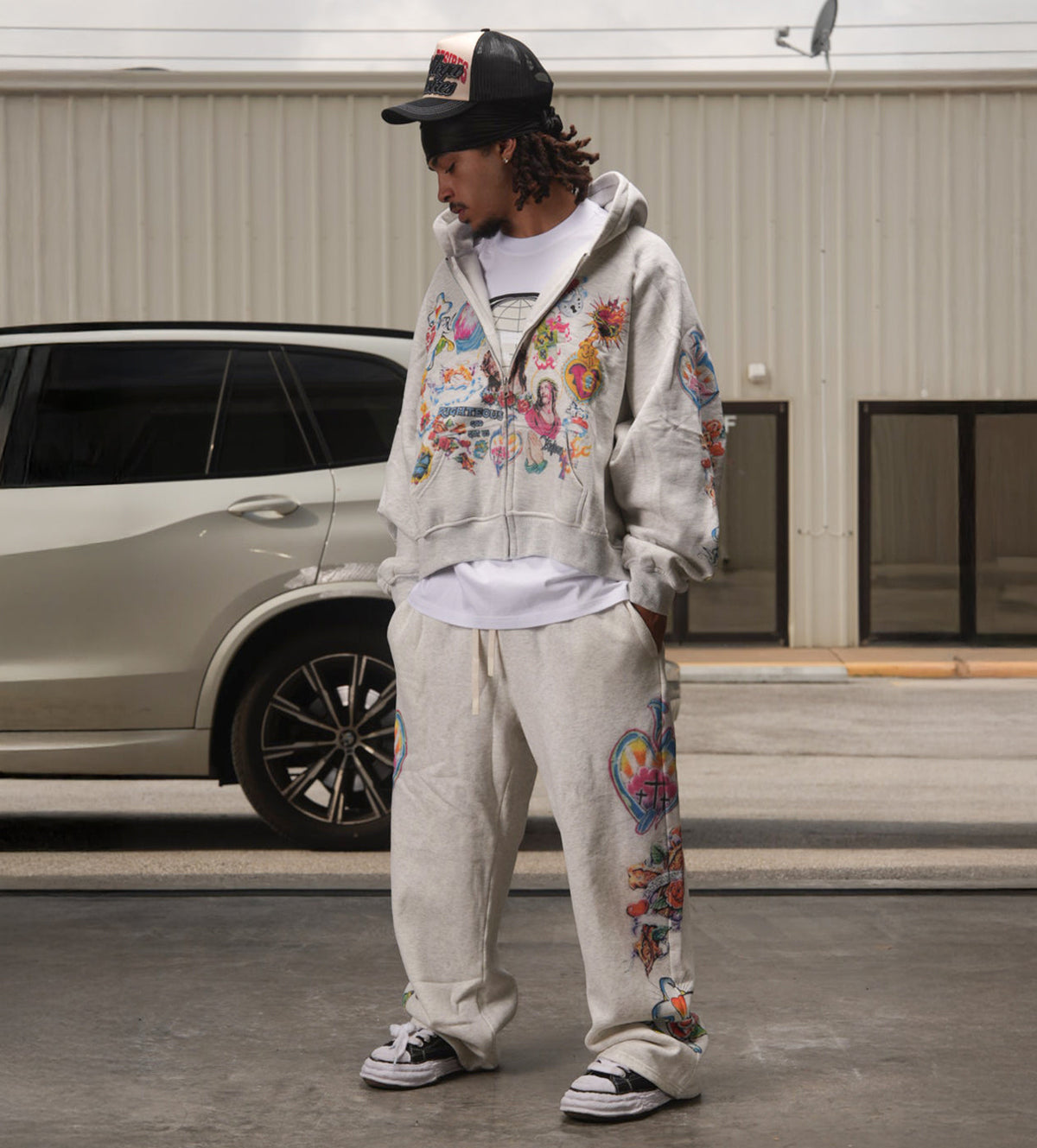 Righteous Risen King Graphic Zip-Up Hoodie - Grey - view 2